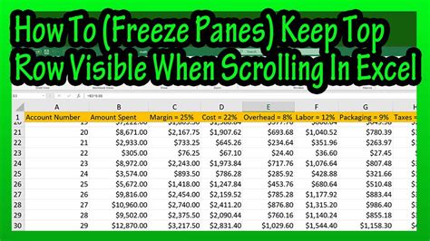 Microsoft Excel Freeze Top Row in 3 Quick Steps