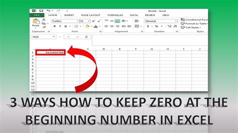 Keep Zero in Excel