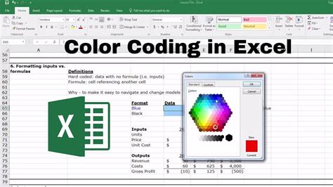 how to know color number in excel