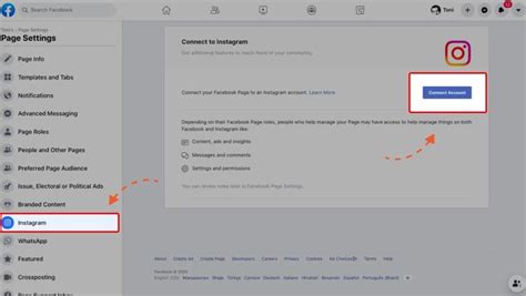 how to know if instagram account is linked to facebook