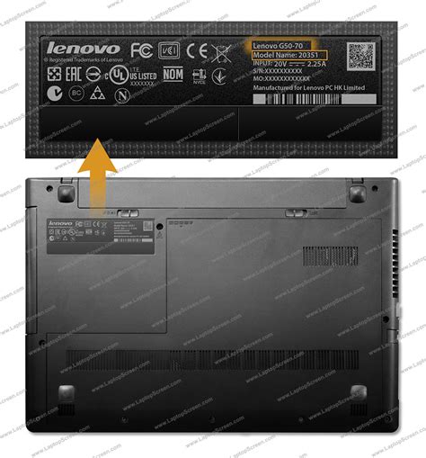 how to know lenovo laptop model number