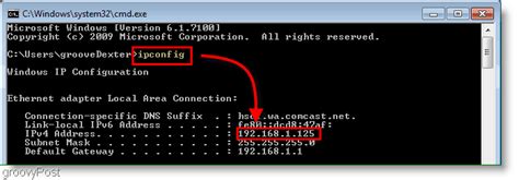 how to know my ip address in windows 7