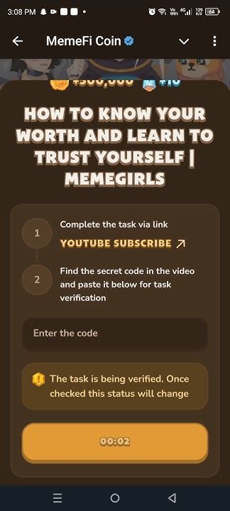 how to know your worth memefi video code
