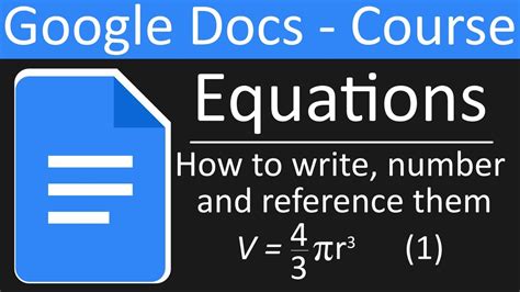 how to label equations in google docs