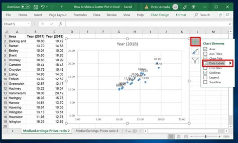 how to label individual points in excel scatter plot