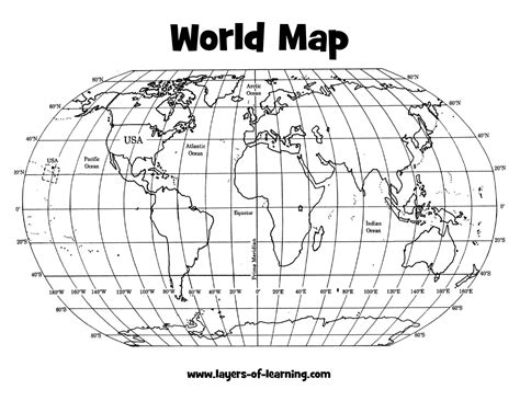 how to label latitude and longitude on a map