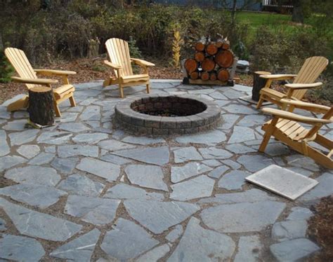 How To Lay Flagstone Around Fire Pit