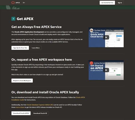 how to learn oracle apex