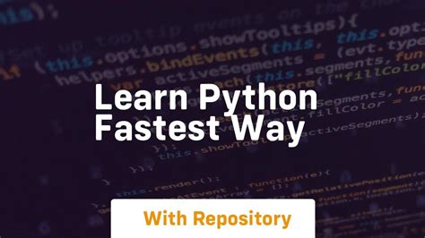 how to learn python the fastest way