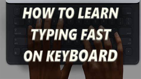 how to learn typing on keyboard fast