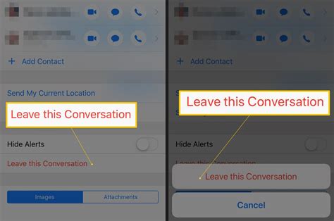 how to leave a group text with android and iphone users