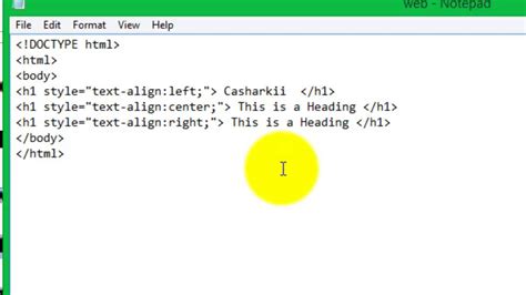 how to left align text in html