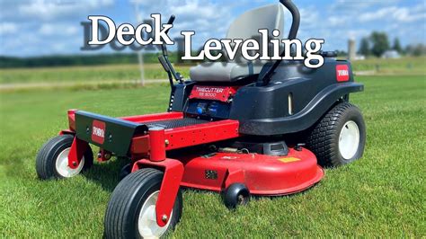 How To Level Toro Zero Turn Mower Deck