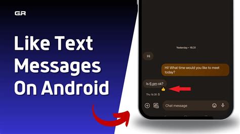 how to like a text message on android