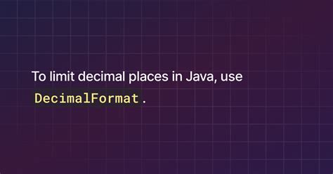 How To Limit Decimals In Java