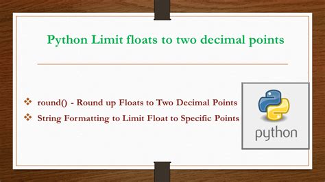 How To Limit Float To 2 Decimal Places