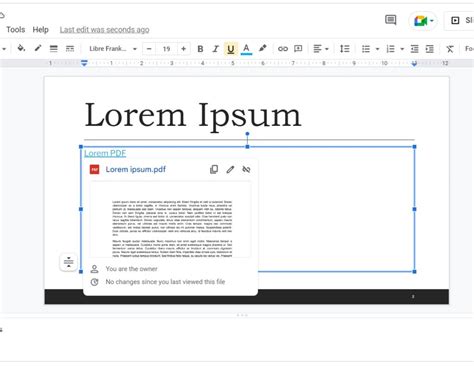 how to link a pdf into google slides