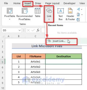 how to link an excel file in google docs