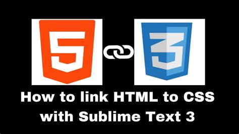 how to link css to html in sublime text 3