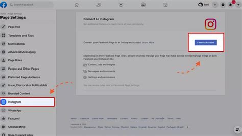 how to link facebook page and instagram on phone