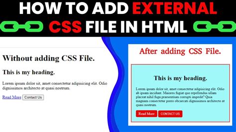 how to link html with external css file