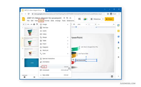 how to link individual slides in google slides