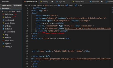 how to link javascript file to html in visual studio code