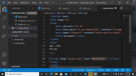 how to link js in html in vs code
