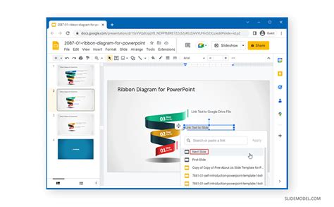 how to link multiple slides in google slides