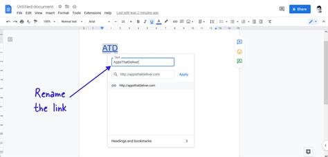 how to link on google docs