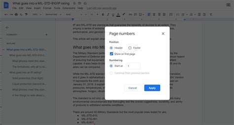 how to link pages in google docs