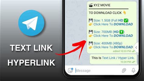 how to link text in telegram