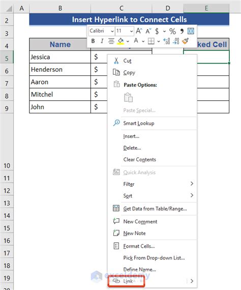 how to link two cells in excel so that they are co dependent