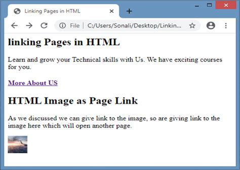 how to link two pages in html using buttons