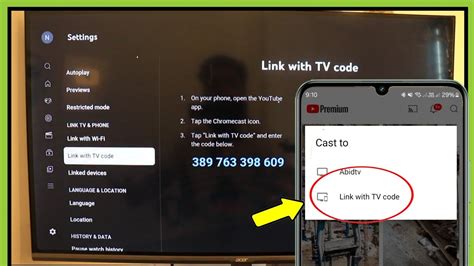 how to link with tv code on pc