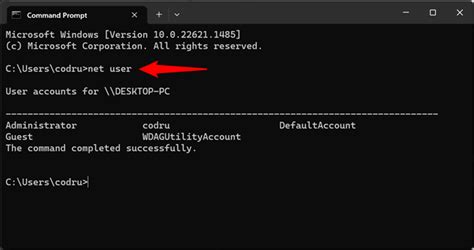 how to list users in windows cmd