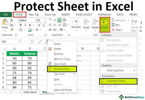how to lock and protect sheet in excel