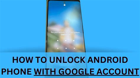how to lock android phone with google account