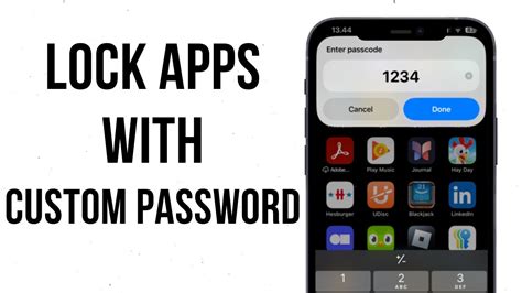 how to lock app with different passcode