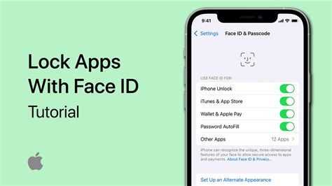 how to lock every app with face id