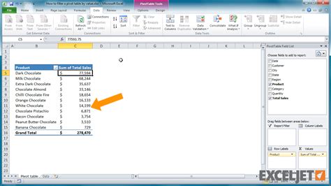 how to lock filter in excel pivot table