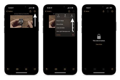 how to lock folders in notes on iphone