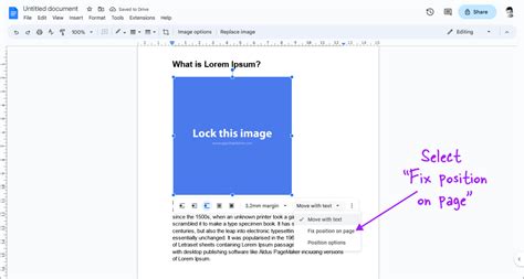 How To Lock Image In Google Docs