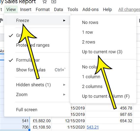 How to Lock or Freeze a Row in Google Sheets