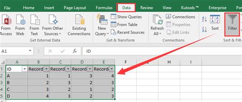 how to lock sort filter in excel