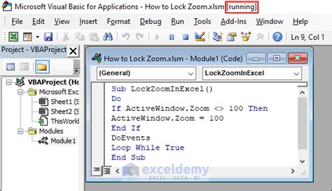 How To Lock The Zoom In Excel