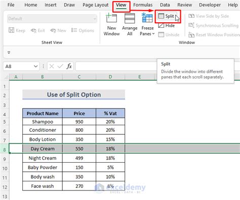 how to lock two columns in excel