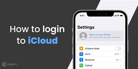 how to log in to icloud on iphone