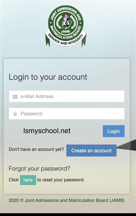 how to log in to jamb portal
