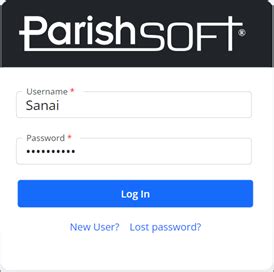 how to log in to parishsoft